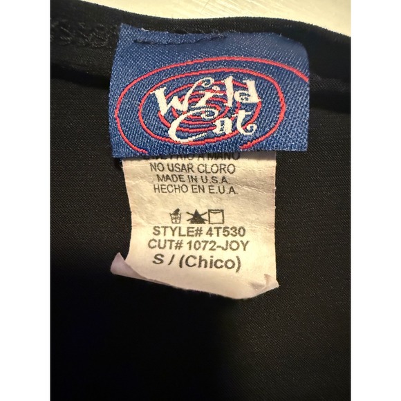 Wild Cat Black Sleeveless Rhinestone Sequin Floral Top Small Y2K whimsi fairy - Picture 4 of 4